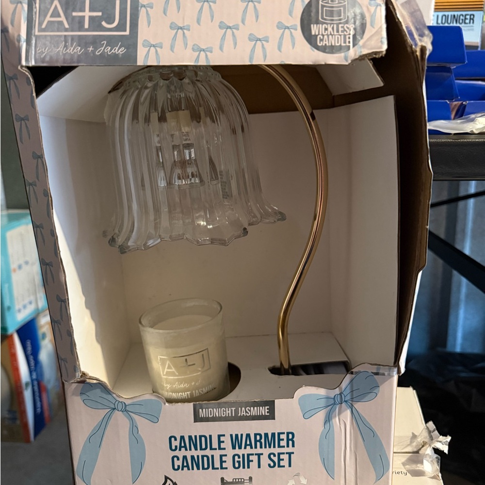Gold Candle Warmer Gift Set